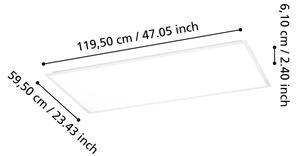 Eglo 902301 - Panou LED aplicat MORADILLO LED/36,5W/230V 120x60 cm alb