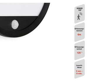 Aplică LED de exterior cu senzor LED/15W/230V IP44 Telefunken 313705TF