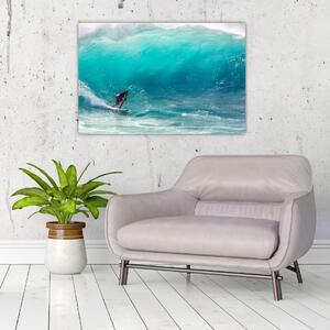 Tablou - Surfer în valuri (90x60 cm)
