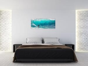 Tablou - Surfer în valuri (120x50 cm)