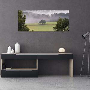 Tablou - Lunca cu copac (120x50 cm)