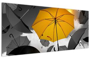 Tablou - Umbrelă galbenă (120x50 cm)