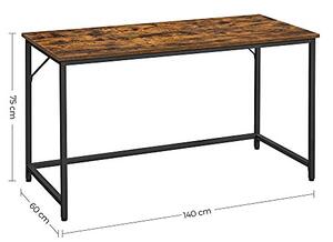 Birou, Vasagle, Negru , 140x60x75 cm