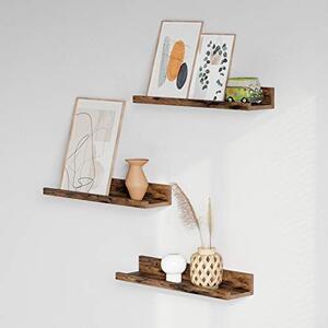 Set 3 Etajere Suspendate Model Loretta, Maro antichizat, 38x10x5 cm