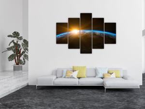 Tablou - Planeta Pământ și univers (150x105 cm)
