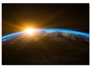 Tablou - Planeta Pământ și univers (70x50 cm)