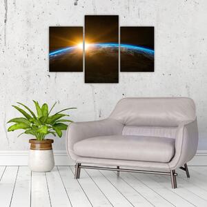 Tablou - Planeta Pământ și univers (90x60 cm)