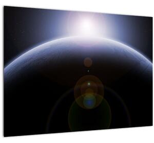 Tablou pe sticlă - Corp cosmic (70x50 cm)