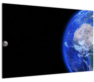 Tablou - Luna și Pământul (90x60 cm)