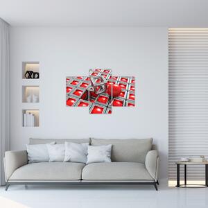 Tablou - Abstract metalic 3D (90x60 cm)