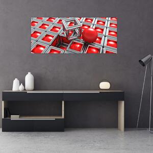 Tablou - Abstract metalic 3D (120x50 cm)