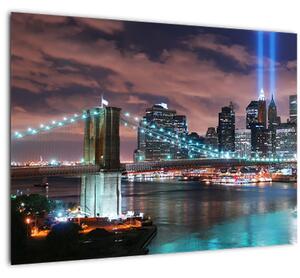 Tablou pe sticlă - New York, Manhattan (70x50 cm)