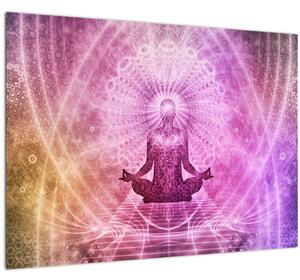 Tablou pe sticlă - Aura de meditație (70x50 cm)