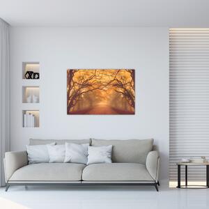 Tablou - Peisaj de toamnă cu drum (90x60 cm)