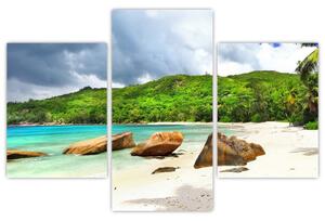 Tablou - Seychelles, plaja Takamaka (90x60 cm)