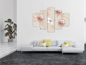 Tablou - Flori de trandafiri (150x105 cm)