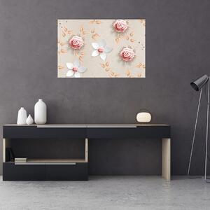 Tablou - Flori de trandafiri (90x60 cm)