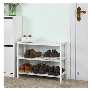 Raft pentru pantofi Model Quinn, Alb, 70x26x55 cm