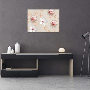 Tablou - Flori de trandafiri (70x50 cm)