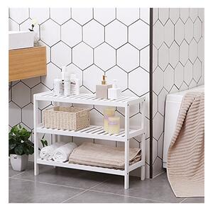 Raft pentru pantofi Model Quinn, Alb, 70x26x55 cm