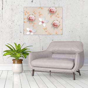 Tablou - Flori de trandafiri (70x50 cm)