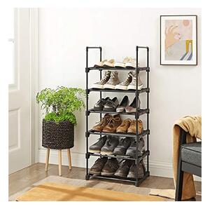 Raft pentru pantofi Model Leona, Negru, 45x30x106 cm