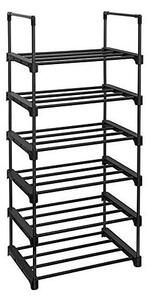 Raft pentru pantofi Model Leona, Negru, 45x30x106 cm