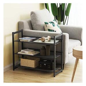 Raft pentru pantofi Model Stanley, Negru, 62x30x74 cm