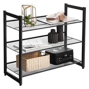 Raft pentru pantofi Model Stanley, Negru, 62x30x74 cm