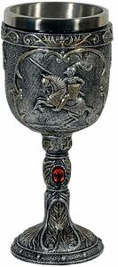 Pocal medieval Cavaler Luptand 18 cm