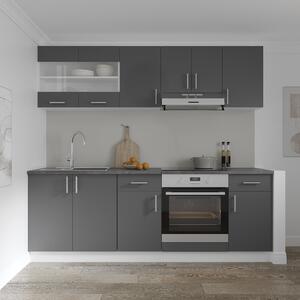 Set haaus V13, Antracit/Alb, Blat Thermo 28 mm, L 220 cm