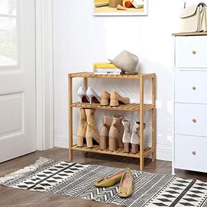 Raft pentru baie, cu 3 polite Model Itzel, Natural, 59x26x66 cm
