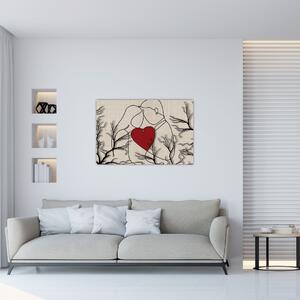 Tablou - Pereche îndrăgostită (90x60 cm)