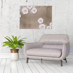 Tablou - Draperie cu flori (70x50 cm)