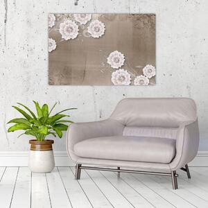 Tablou - Draperie cu flori (90x60 cm)