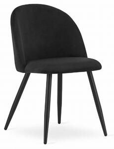 Scaun de catifea neagra BELLO