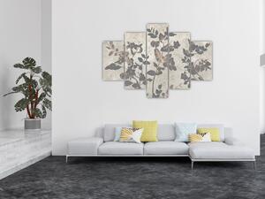 Tablou - Frunze texturate (150x105 cm)