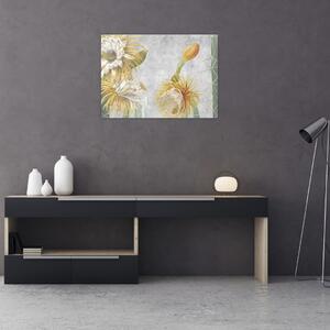 Tablou - Cactuși înfloriți (70x50 cm)