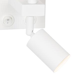 Aplică modernă albă cu lampă de citit - Brescia