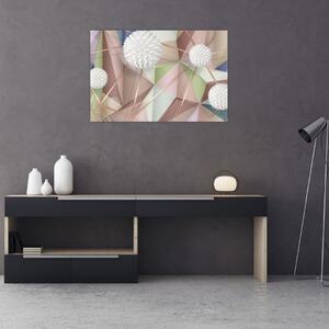 Tablou - 3D abstract culori pastel (90x60 cm)