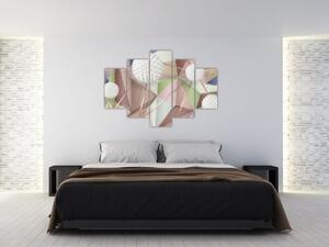 Tablou - 3D abstract culori pastel (150x105 cm)