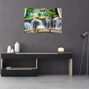 Tablou - Privire la cascade magice (90x60 cm)