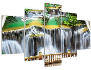 Tablou - Privire la cascade magice (150x105 cm)