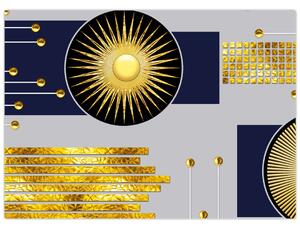 Tablou - Cercuri aurii (70x50 cm)