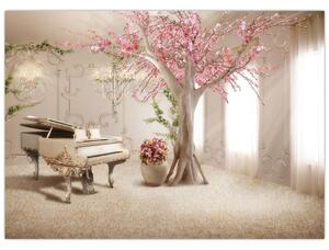 Tablou - Interior de vis cu pian (70x50 cm)