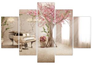 Tablou - Interior de vis cu pian (150x105 cm)
