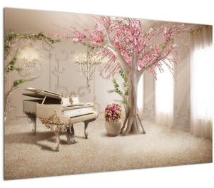 Tablou - Interior de vis cu pian (90x60 cm)