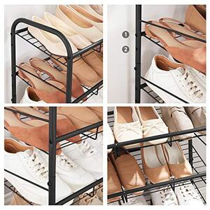 Suport pantofi Model Augustus, Negru, 68.5x27.5x65 cm