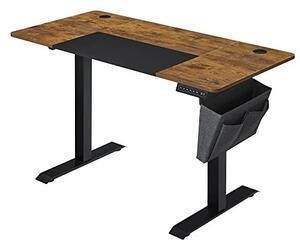 Cadru pentru Birou Songmics, model Jennifer, 140x72-120x60 cm, Maro antichizat/Negru