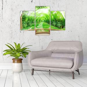 Tablou - Privire la grădina tropicală (90x60 cm)